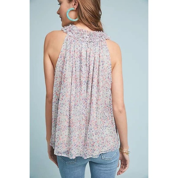 Anthropologie Ranna Gill Women Floral Sleeveless Blouse Top Multicolor Size XL - Picture 2 of 6